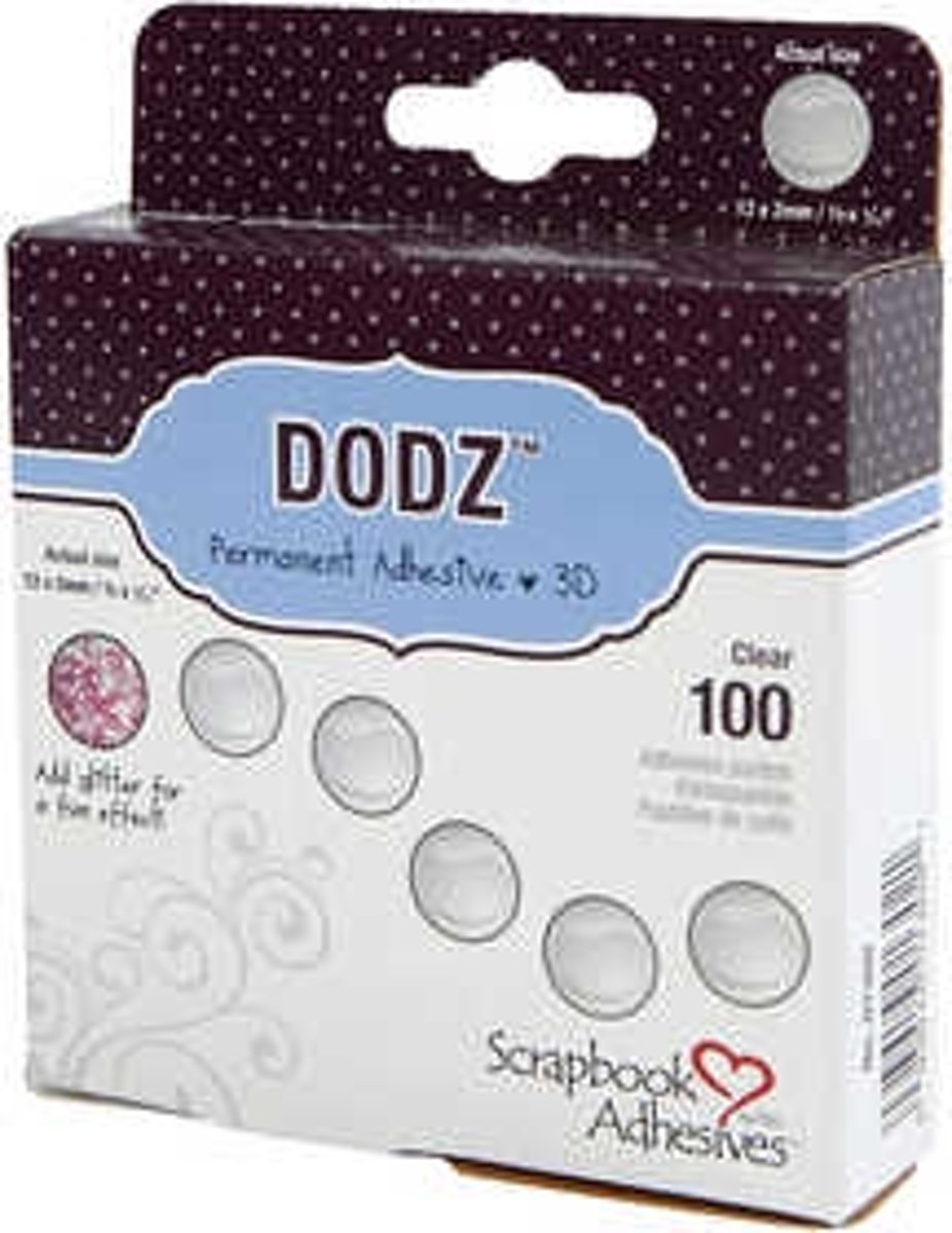 Dodz Zelfklevende Dots , d: 12 mm, dikte 2 mm, groot, 100stuks [HOB-11568]